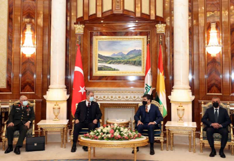 Türkiyənin Milli Müdafiə naziri Bərzani ilə görüşüb